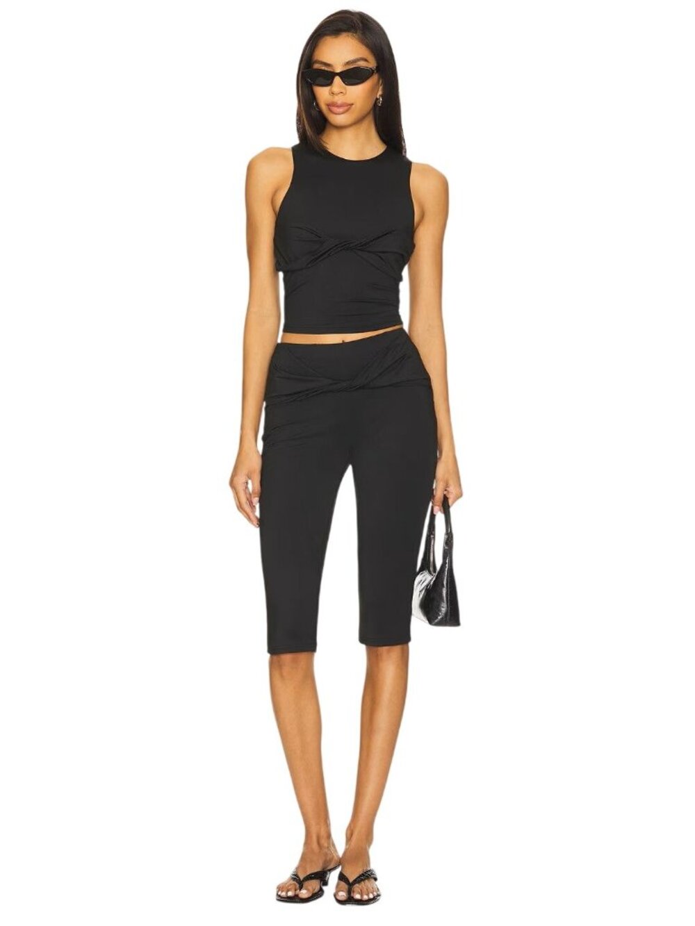 superdown Ines Capri Set in Black XSmall Womens Tank Top Pants Outfit